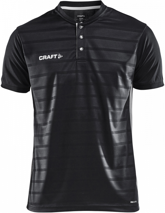 Craft - Pro Control Button Jersey Youth - Noir & blanc