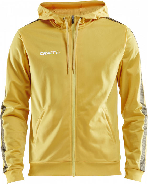 Craft - Pro Control Hood Jacket Youth - Żółty & szary granitowy