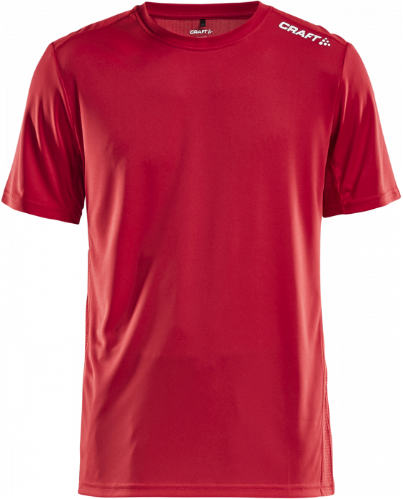 Craft - Rush Ss T-Shirt Herre - Rød & hvid