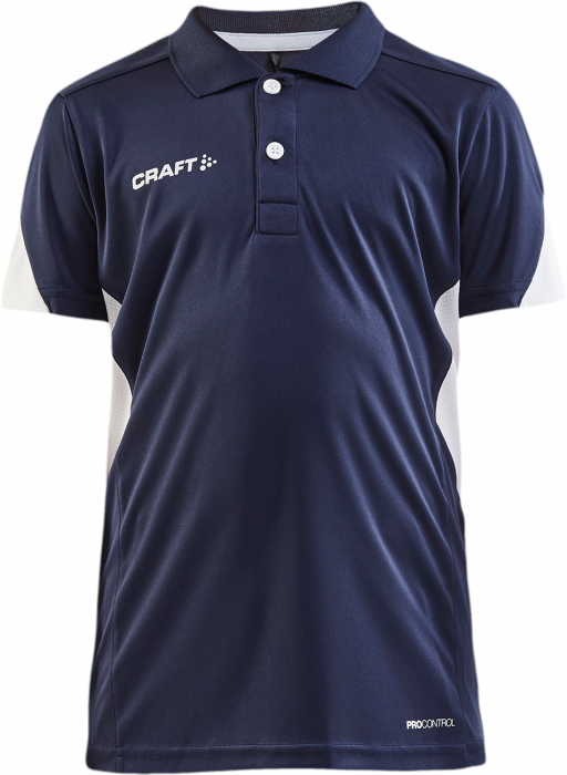 Craft - Pro Control Impact Polo Junior - Azul-marinho & branco