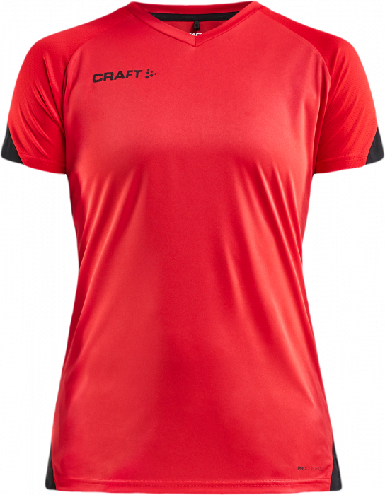 Craft - Pro Control Impact Tee Women - Bright Red & preto