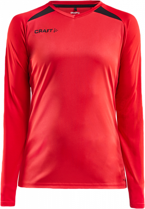 Craft - Pro Control Impact Longsleeve Women - Bright Red & preto