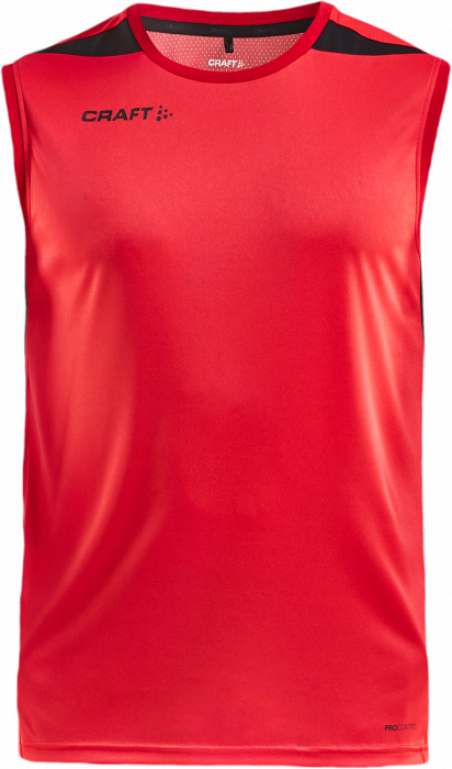 Craft - Pro Control Impact Sleeveless Tee Jr - Bright Red & nero