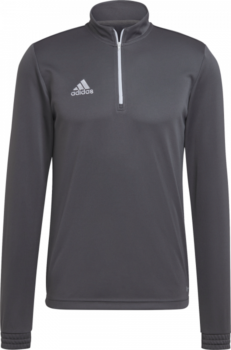 Adidas - Entrada 22 Træning Top With Half Zip - Grey four & bianco