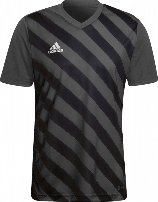 Adidas - Entrada 22 Stripet Jersey - Grey four & schwarz