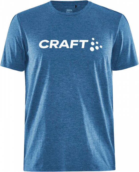 Craft - Community Logo Ss Tee Men - Club Cobolt Melange & white