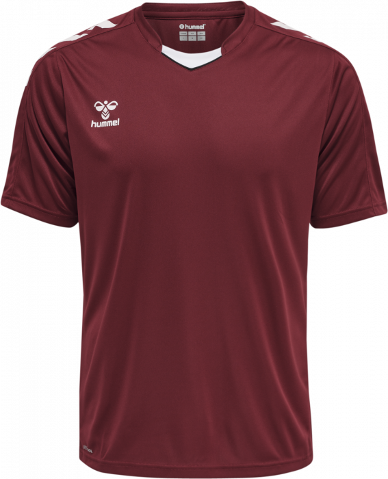 Hummel - Core Xk Poly Jersey Jr - Maroon & white