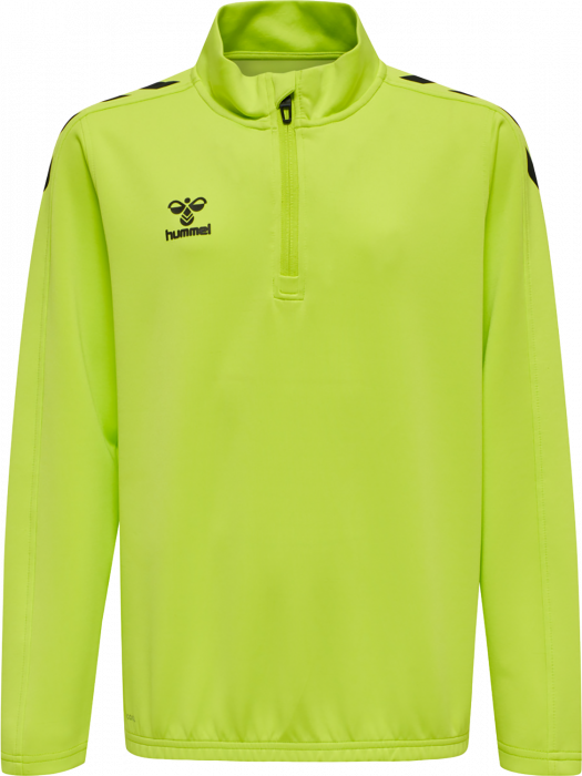 Hummel - Core Xk Half Zip Sweater Jr - Lime & schwarz