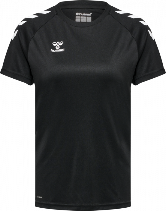 Hummel - Core Xk Poly T-Shirt Women - Negro & blanco