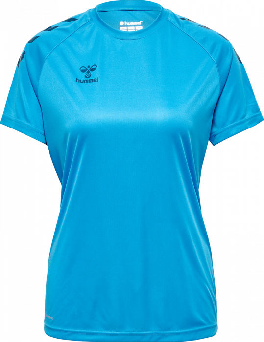 Hummel - Core Xk Poly T-Shirt Women - Blue danube & negro