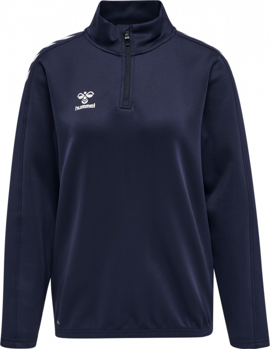 Hummel - Core Xk Half Zip Trøje Women - Marine & hvid