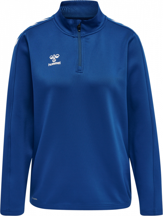 Hummel - Core Xk Half Zip Sweater Women - True Blue & blanco