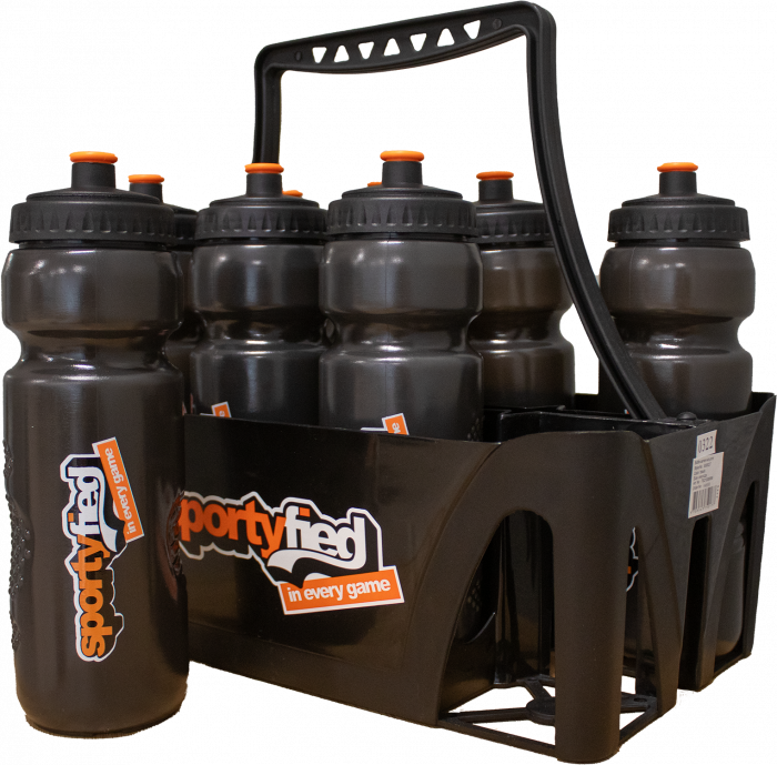 Sportyfied - Bottle Container W. 8 Bottles - Nero